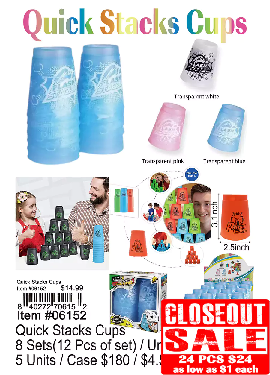 Quick Stacks Cups - Closeout 24 Pcs.